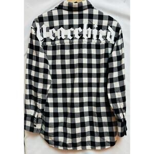 Peacebird True Flannel 100% Cotton graphic Logo size Medium